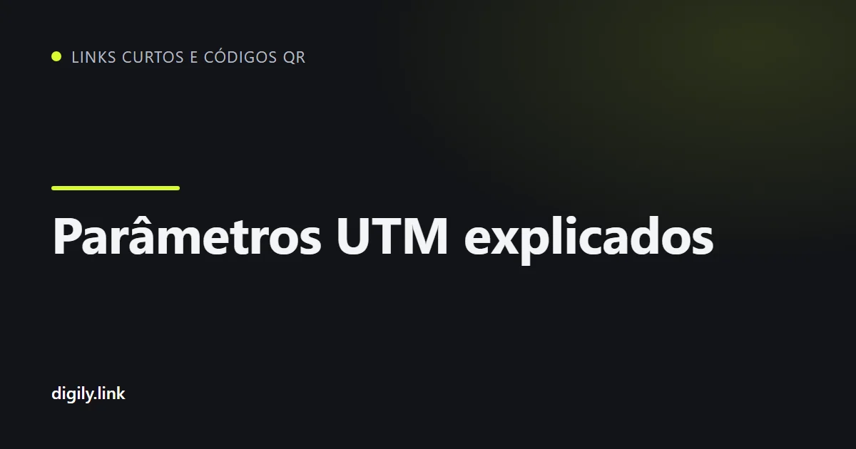 Link de campanha com parâmetros UTM apresentado num telemóvel