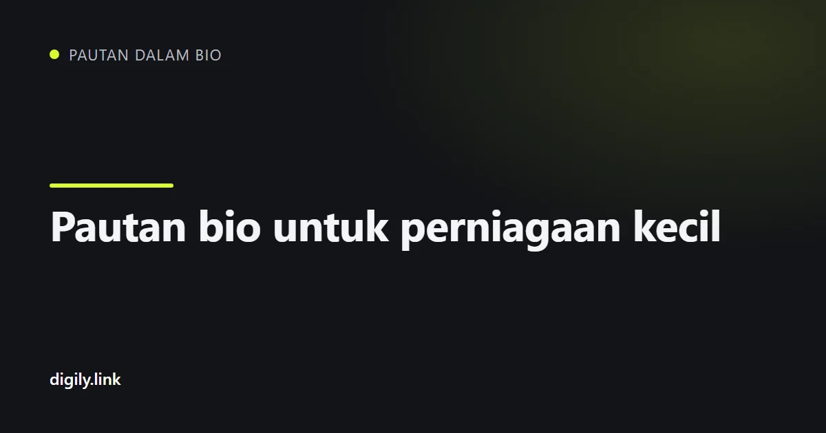 Halaman pautan bio perniagaan kecil dengan butang tempahan, arah dan ulasan