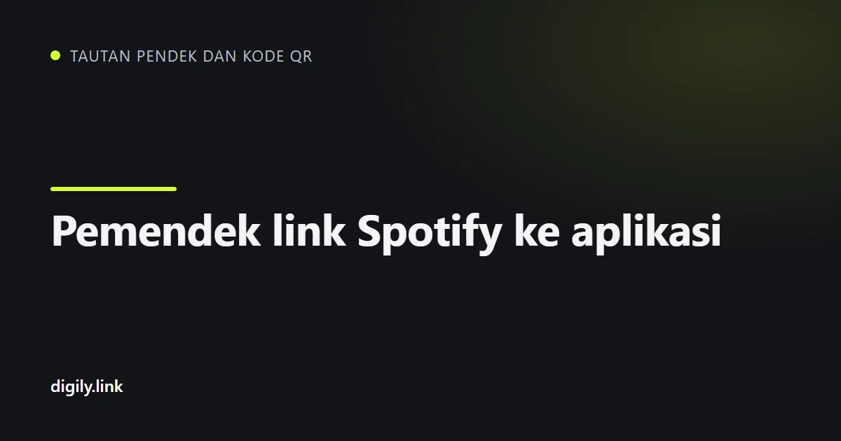 Link pendek membuka lagu Spotify di aplikasi pada ponsel