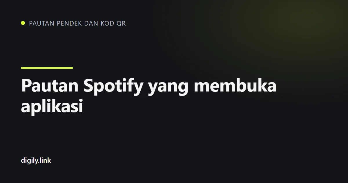 Pautan pendek membuka lagu Spotify dalam aplikasi pada telefon
