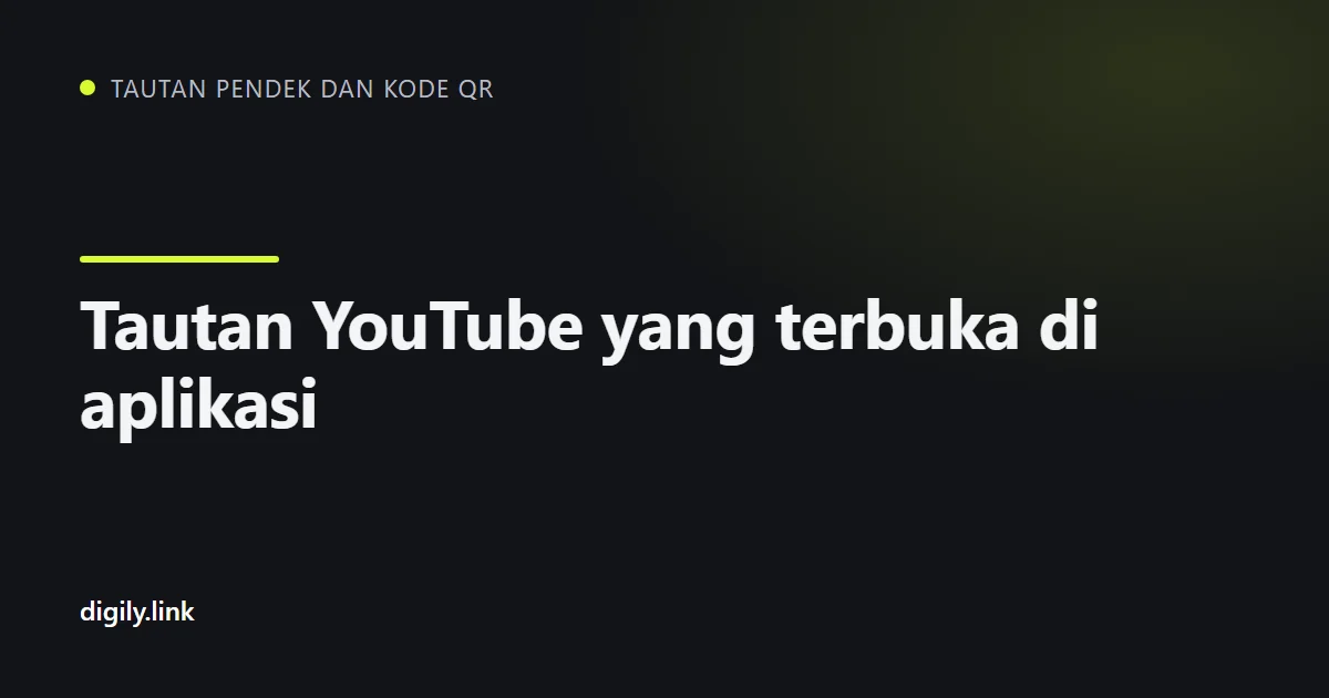 Tautan pendek membuka video YouTube di aplikasi pada ponsel