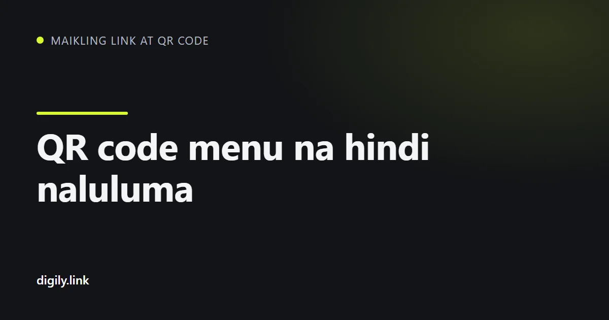 QR code sa mesa ng cafe na nagbubukas ng menu sa phone
