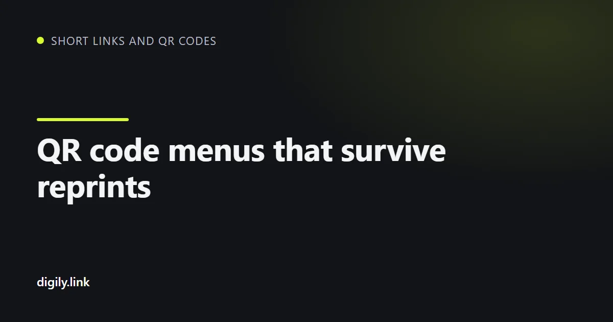 A QR code on a cafe table opening a menu page on a phone