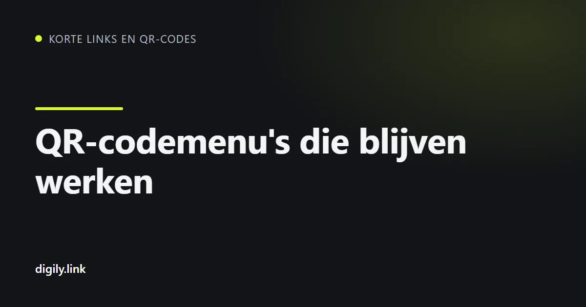 Een QR-code op een cafétafel die een menupagina op een telefoon opent
