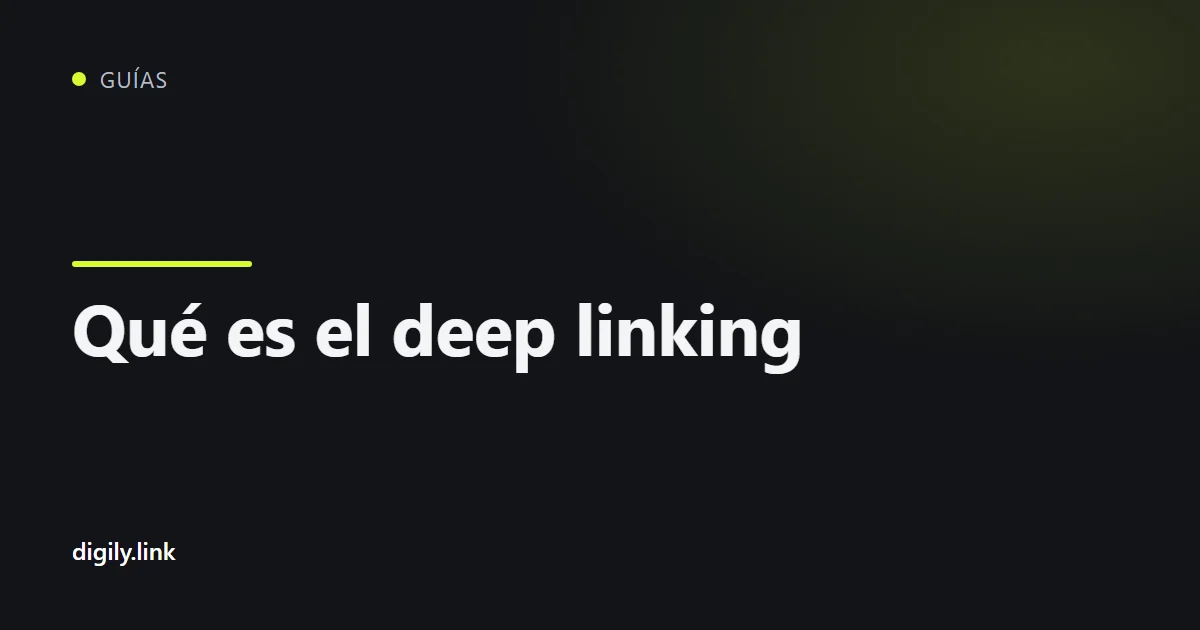 Un enlace corto en un móvil que abre directamente una app