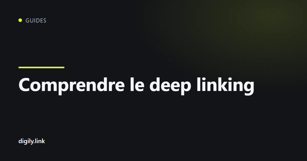 Un lien court sur un téléphone ouvrant directement une application mobile