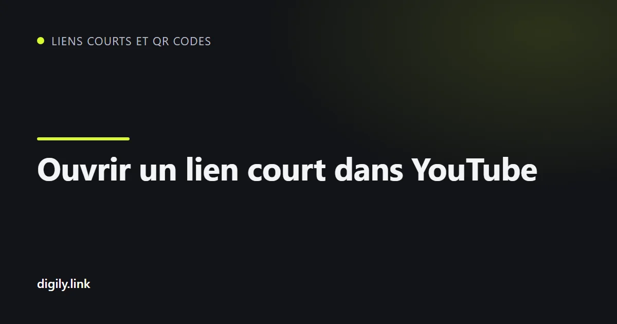 Un lien court ouvrant une vidéo dans l'application YouTube sur un téléphone