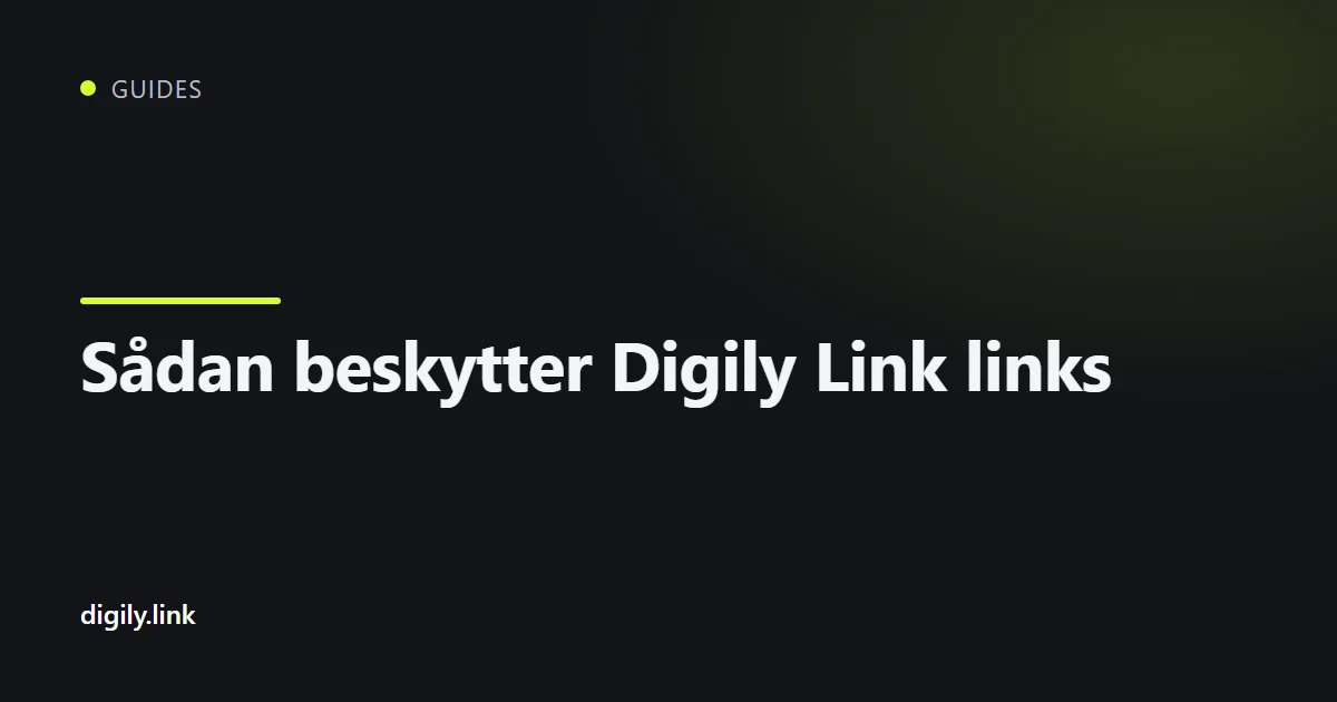 Hængelås over et kort link på en telefonskærm