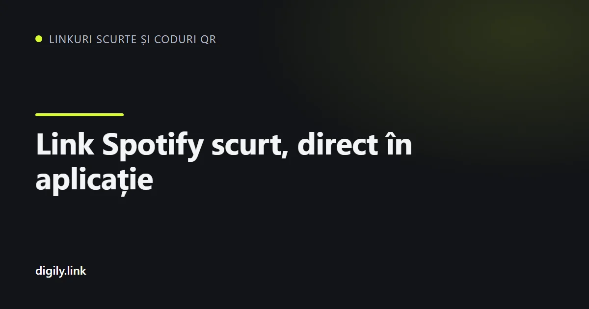 Un link scurt care deschide o piesă Spotify în aplicația de pe telefon