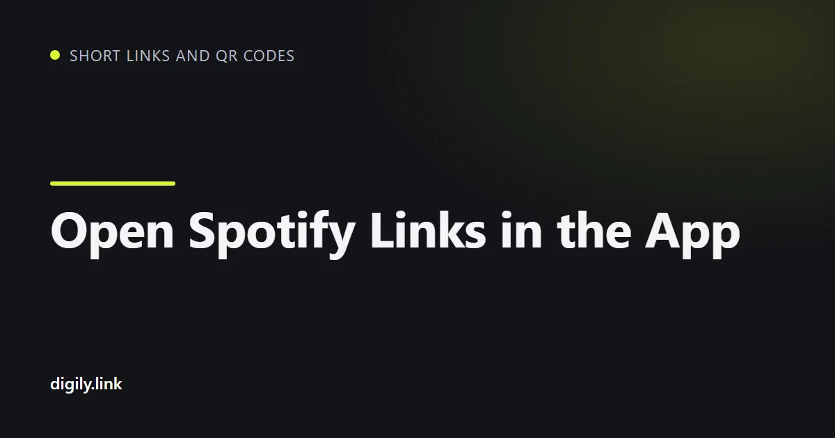 A short link opening a Spotify track in the app on a phone