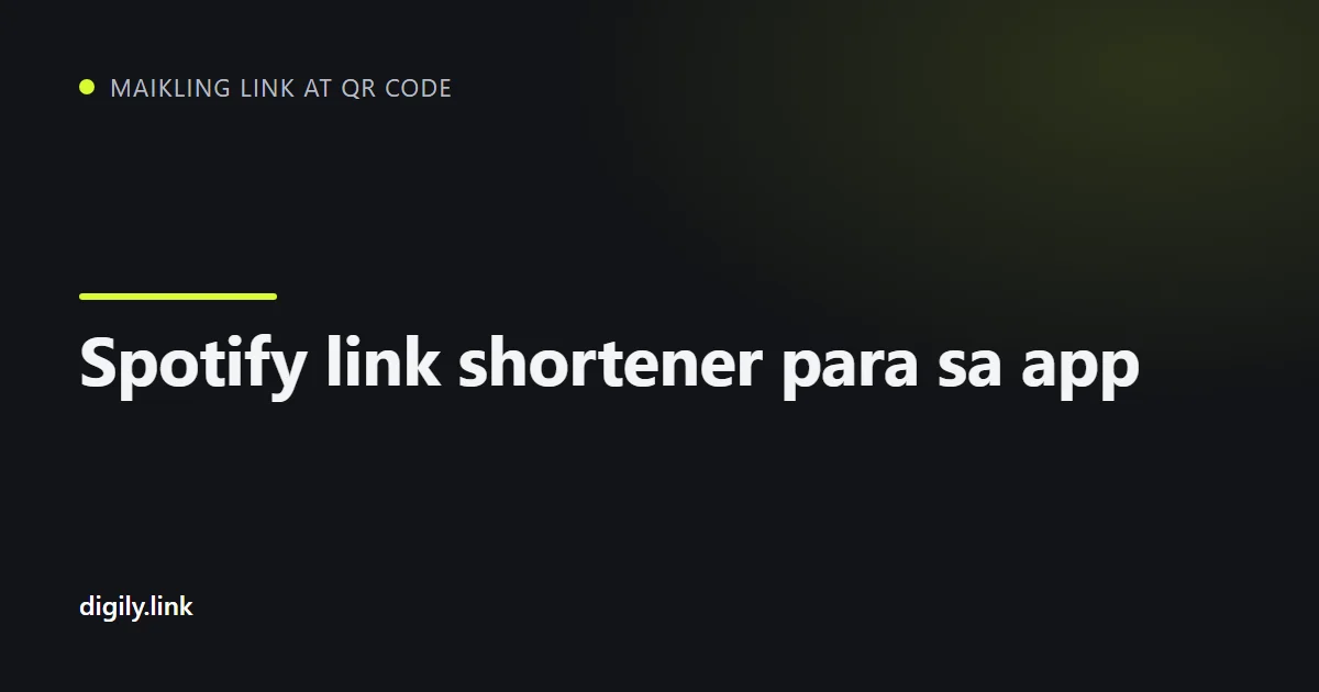 Maikling link na nagbubukas ng Spotify track sa app sa phone