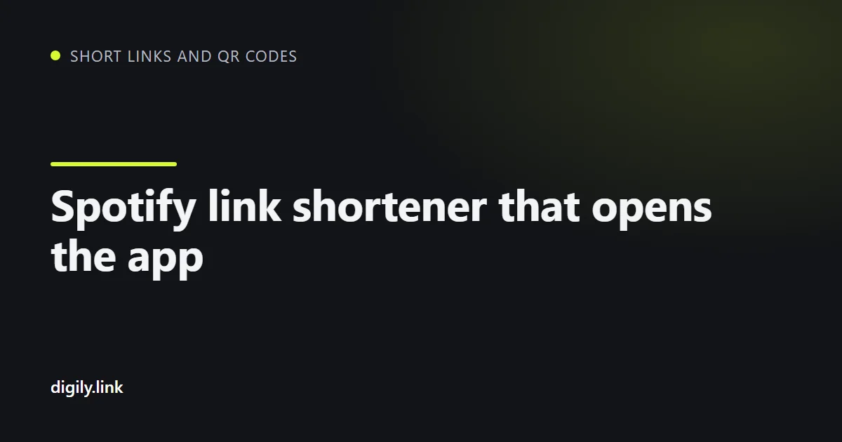 A short link opening a Spotify track in the app on a phone