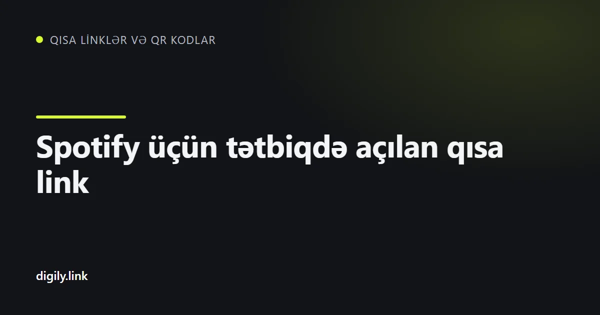 Telefonda Spotify trekini tətbiqdə açan qısa link