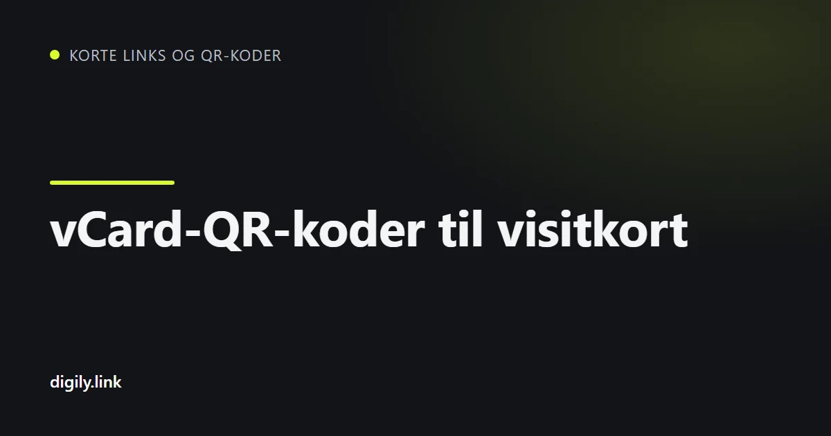 Et visitkort med en QR-kode, der scannes med en telefon