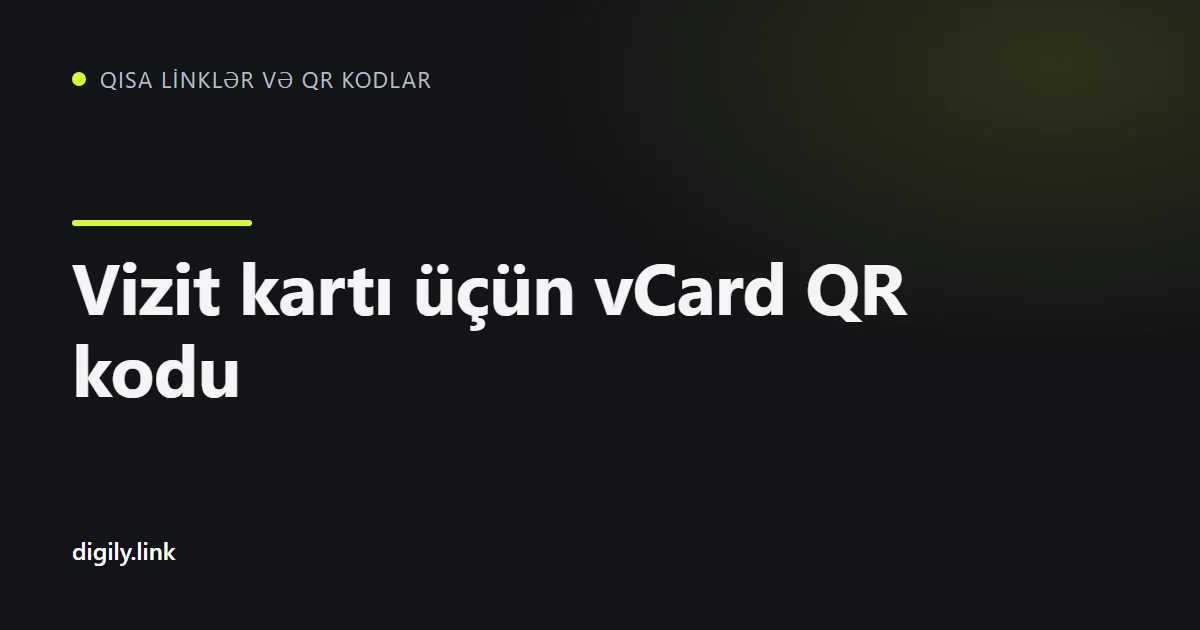 Telefonla skan edilən QR kodlu vizit kartı