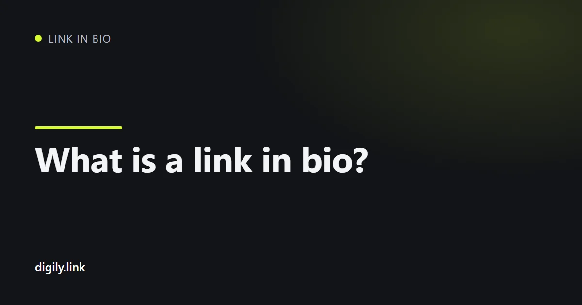 A phone showing a bio link page with a few clearly labelled buttons