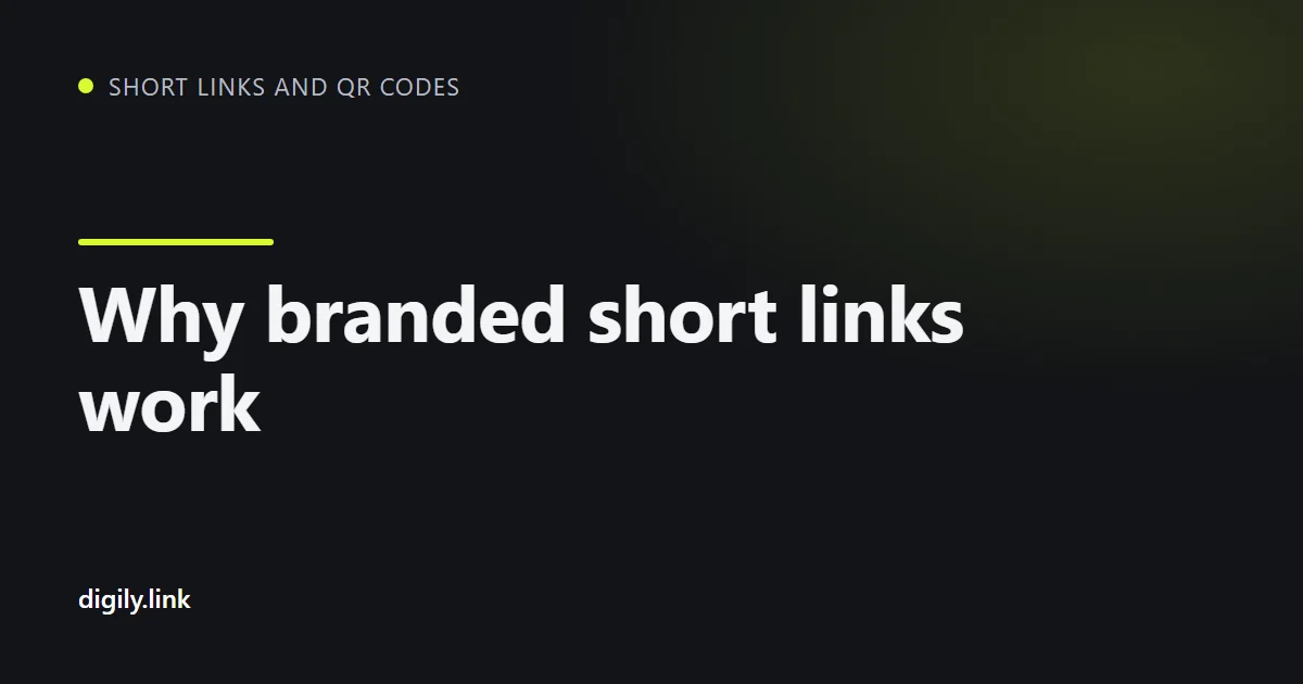 A branded .uk short link shown on a phone next to a generic link