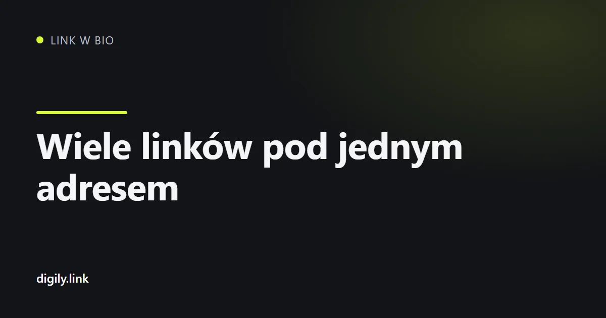 Jeden krótki adres otwierający stronę z kilkoma przyciskami linków
