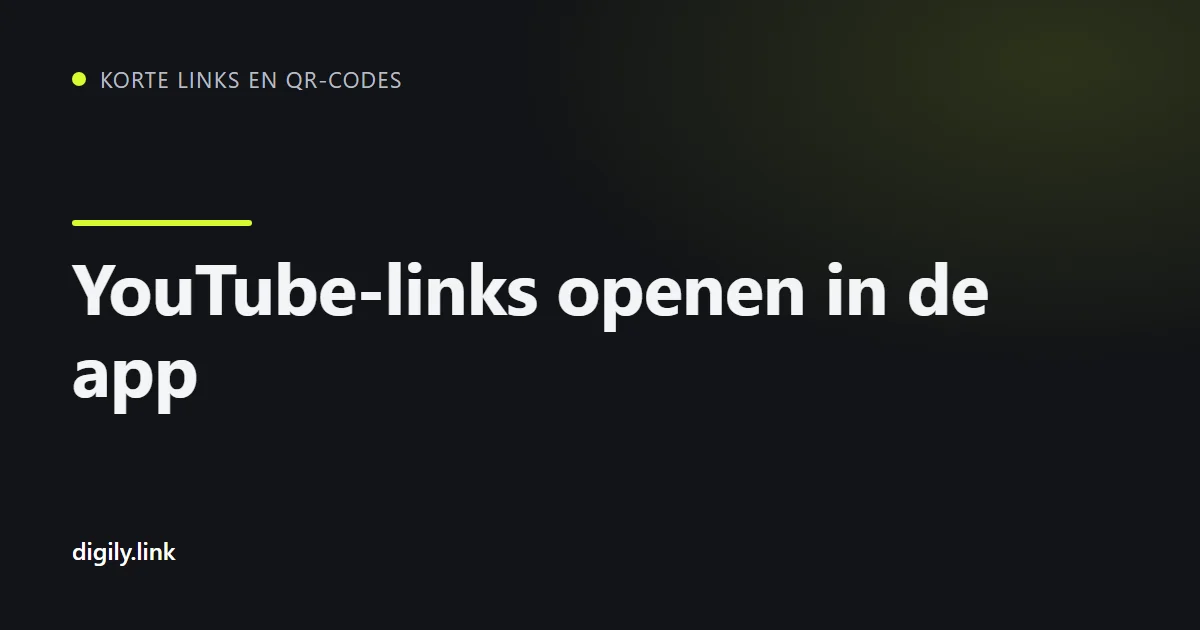 Een korte link opent een YouTube-video in de app op een telefoon
