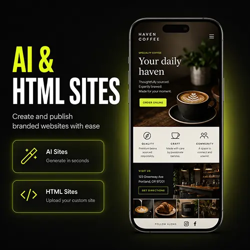 Screenshot of the app static websites hosting system